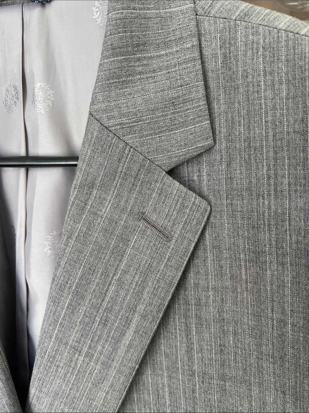 Ralph Lauren Men's Gray Pinstripe Suit Blazer